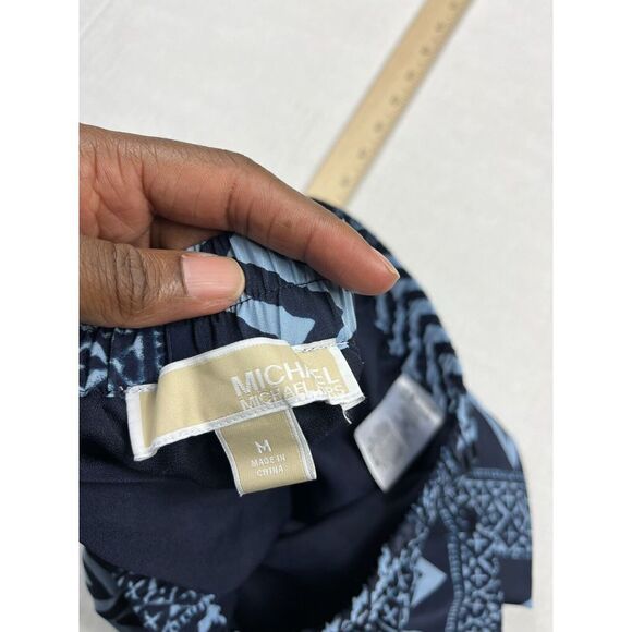 Michael Kors Long Front Split Maxi Skirt Printed Flowy Boho Pull On Size MEDIUM - Picture 9 of 10